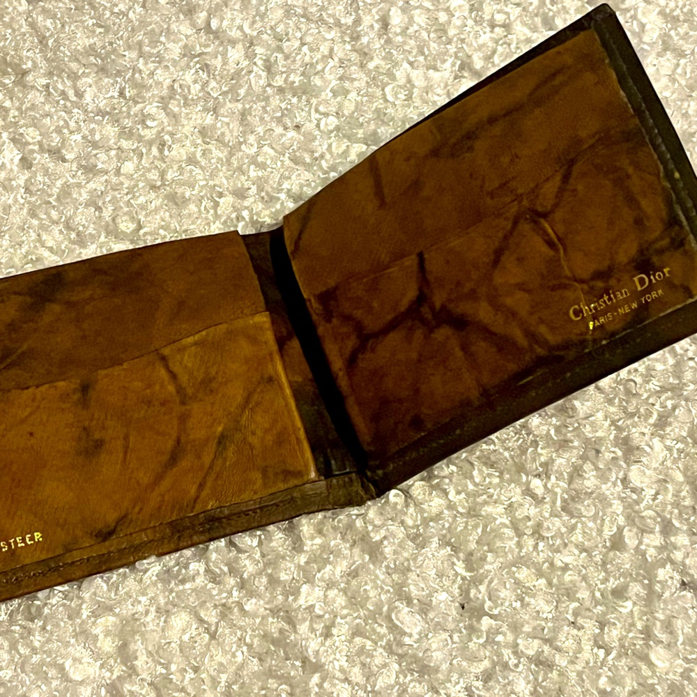CHRISTIAN DIOR 🔥VINTAGE WALLET GLOVE STEER STUNNING PATINA